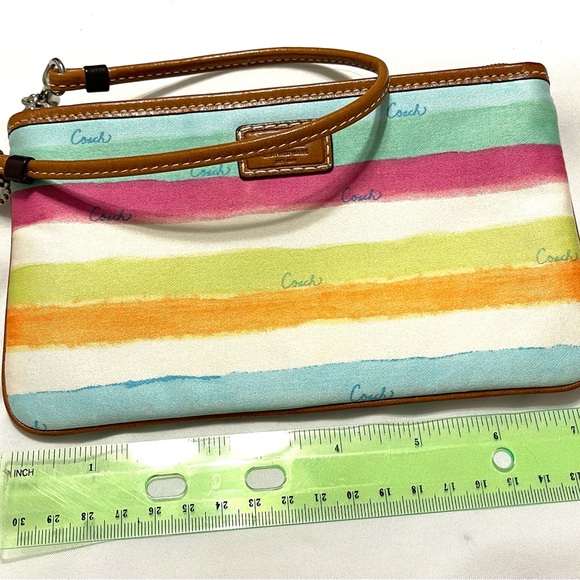 Coach wristlet multicolor striped - Picture 8 of 8